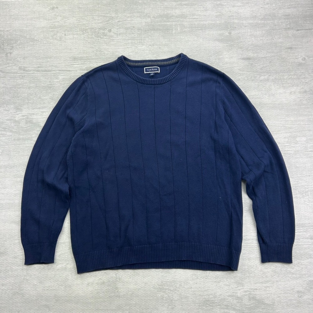 Vintage Club Room Sweater Size XL Blue Grandpa Casual Pull Over